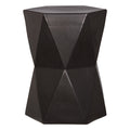 Large Matrix Hexagon Garden Stool/Table with a Gunmetal Glaze
