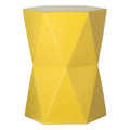 Large Matrix Hexagon Garden Stool/Table with a Yellow Glaze