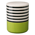 Stripe Garden Stool/Table with a Willow Green Glaze