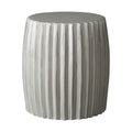 Pleated Garden Stool/Table with a Gray Glaze