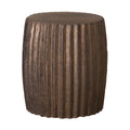 Pleated Garden Stool/Table with a Metallic Glaze
