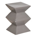 Zigzag Garden Stool with a Gray Glaze