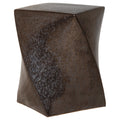 Twist Garden Stool with a Gunmetal Glaze