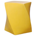 Twist Garden Stool with a Sun Yellow Glaze
