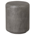 Caemen 17 in. Cylinder Terrazzo Garden Stool with a Gray Finish