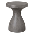 Caemen 20 in. Teardrop Terrazzo Garden Stool with a Gray Finish