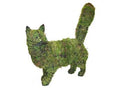 18 Inch Mossed Cat Walking Garden Topiary Frame