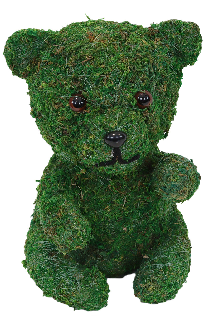 11 Inch Mossed Teddy Bear Garden Topiary Frame