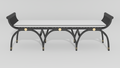 Centurion Curule Backless Bench