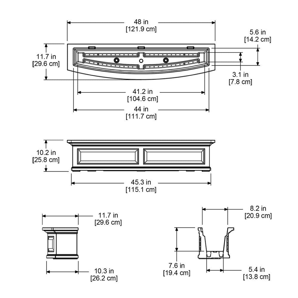 Nantucket 4FT Window Box  - White