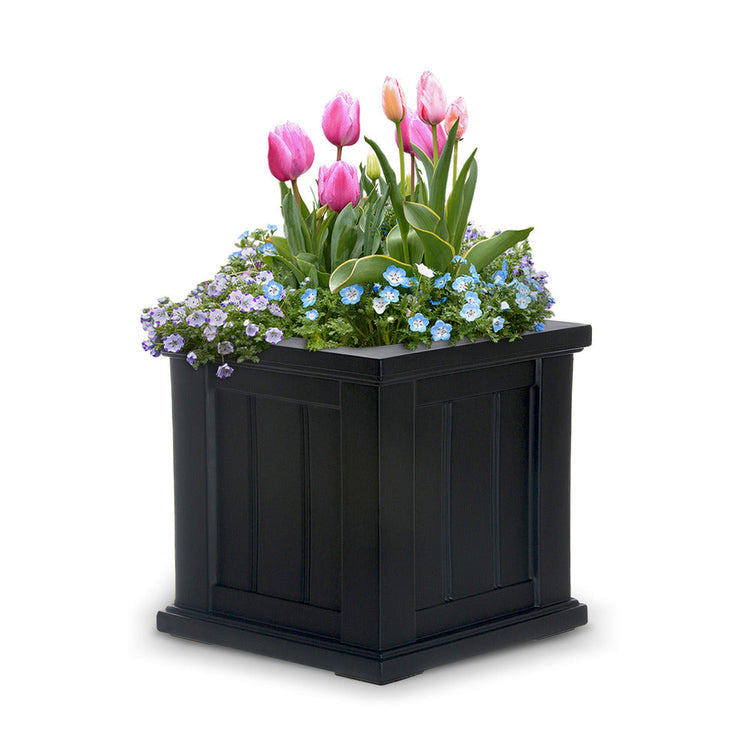 Cape Cod 14x14 Square Planter  - Black
