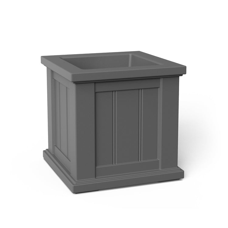 Cape Cod 16x16 Square Planter - Graphite Grey