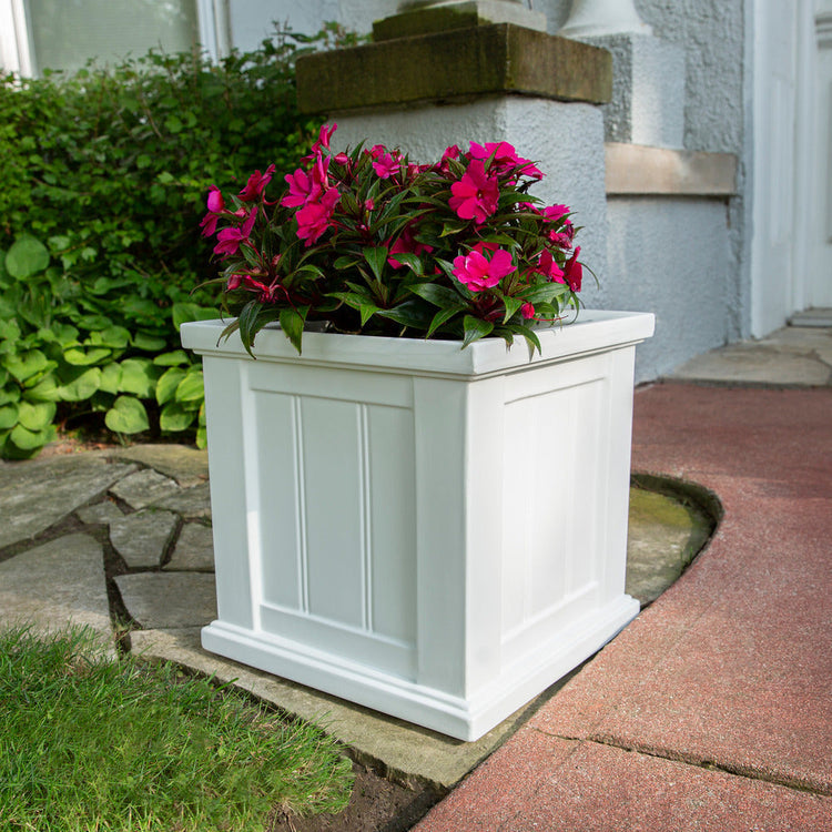 Cape Cod 14x14 Square Planter- White