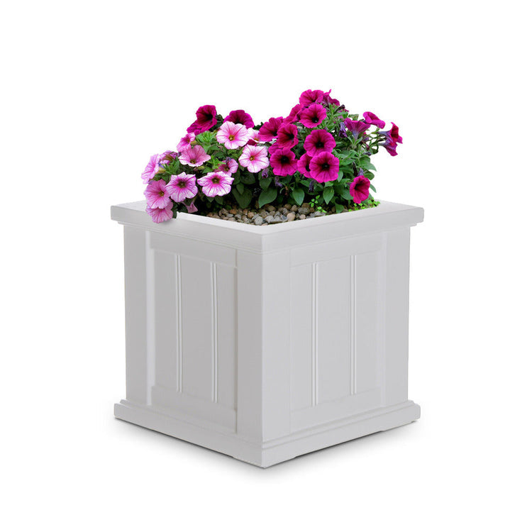 Cape Cod 14x14 Square Planter- White