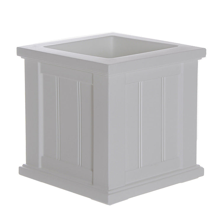 Cape Cod 14x14 Square Planter- White