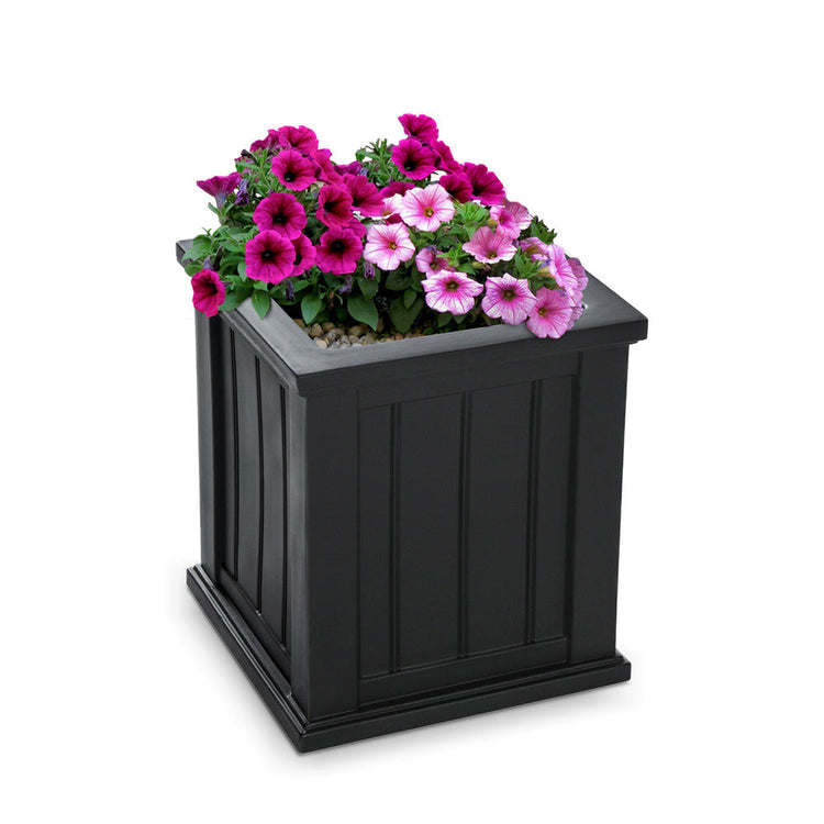 Cape Cod 16x16 Square Planter - Black