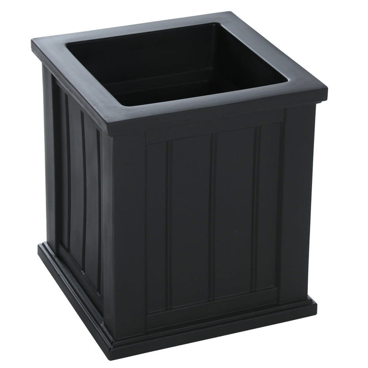 Cape Cod 16x16 Square Planter - Black