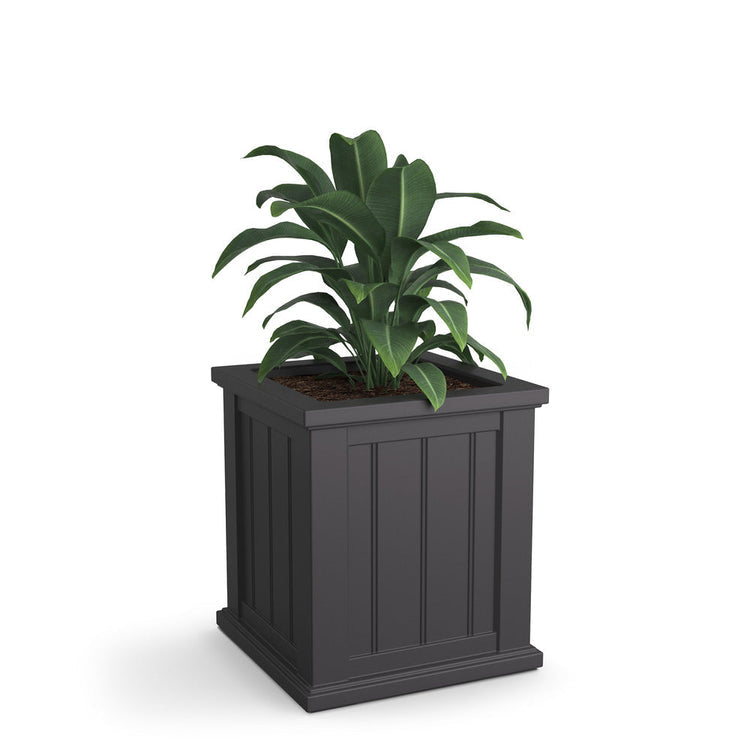 Cape Cod 16x16 Square Planter - Graphite Grey