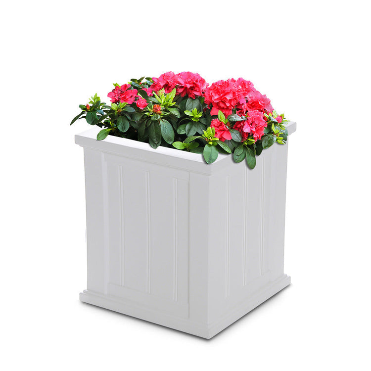 Cape Cod 16x16 Square Planter - White