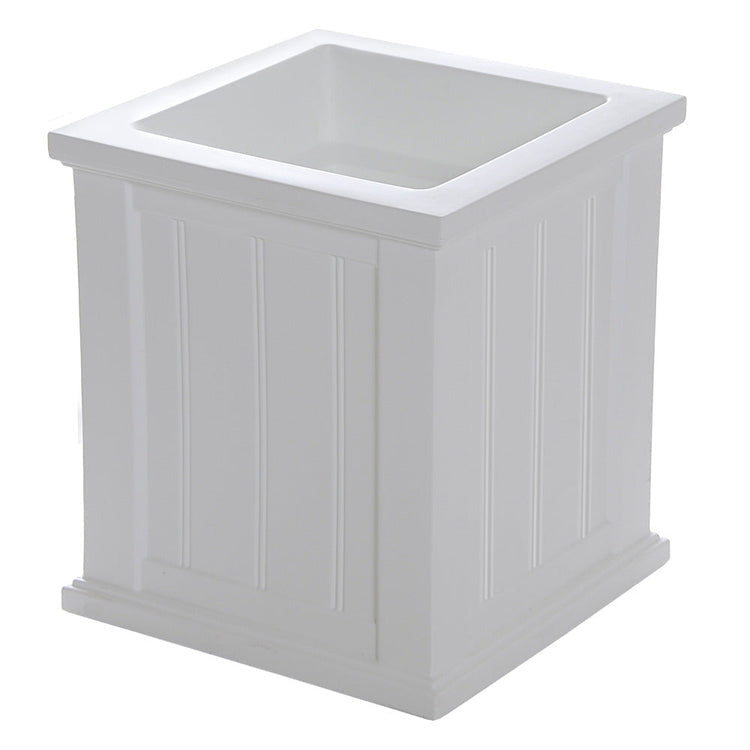 Cape Cod 16x16 Square Planter - White