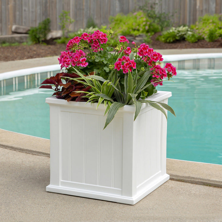 Cape Cod 20x20 Square Planter- White