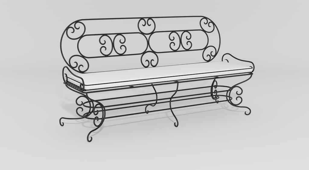 French Country Garden Bench