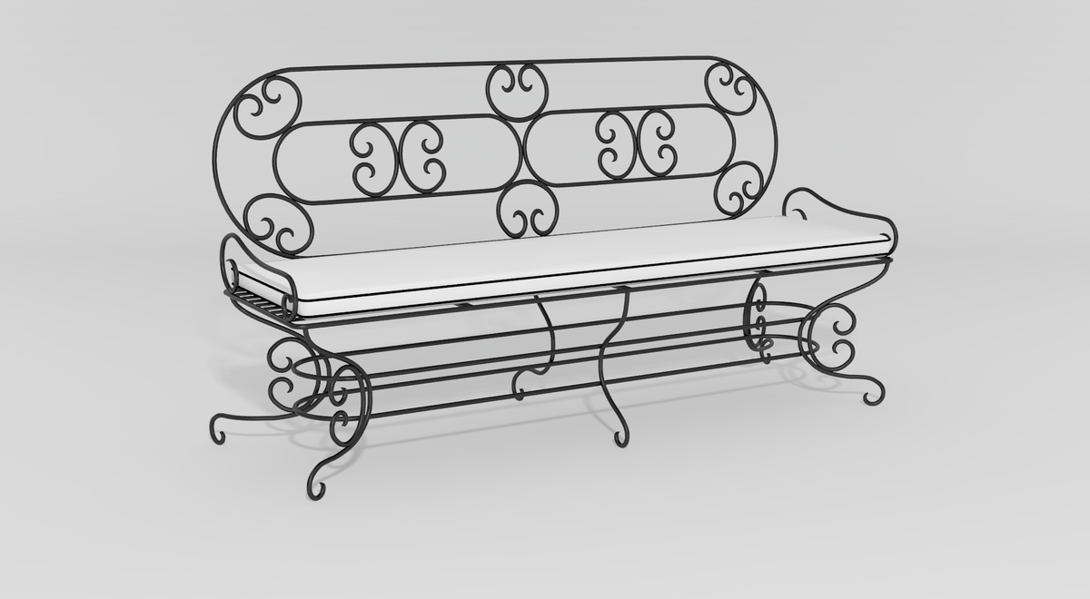 French Country Garden Bench