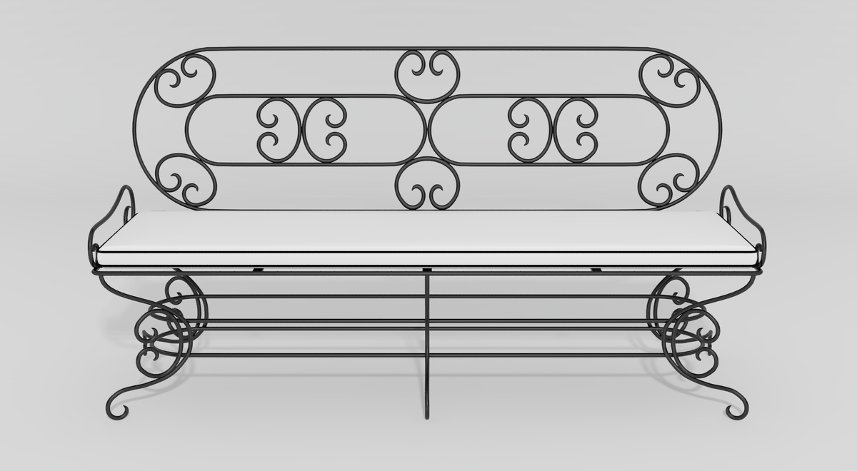 French Country Garden Bench