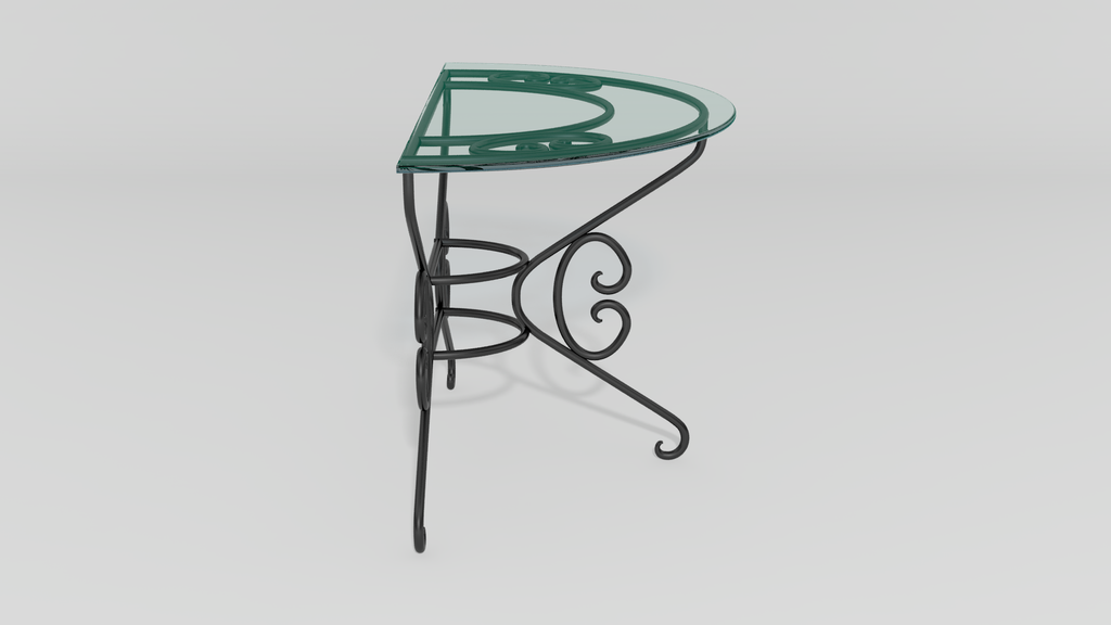 French Country Demilune Console Base