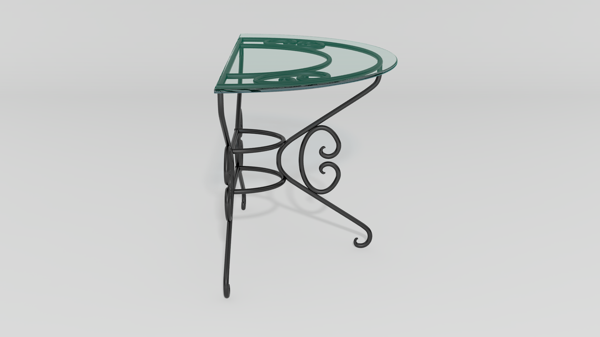 French Country Demilune Console Base