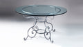 Baroque Polished Steel Dining Table Base