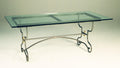 French Polished Steel Oblong Table Base