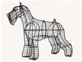 18 Inch Schnauzer Garden Topiary Frame