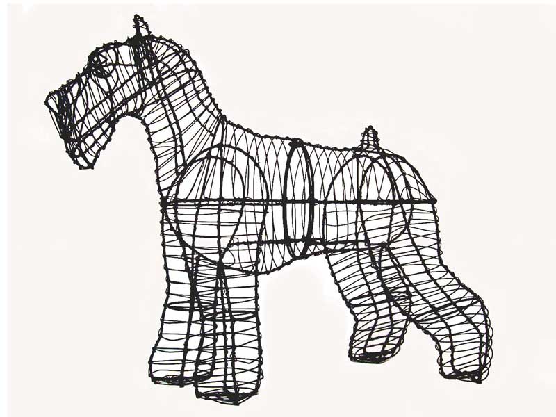 18 Inch Schnauzer Garden Topiary Frame