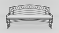 Tuscany Garden Bench, front view, black finish