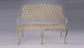 French Provincial Bench, front view, black finish