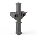 Rockport Double Mailbox Post - Graphite Gray