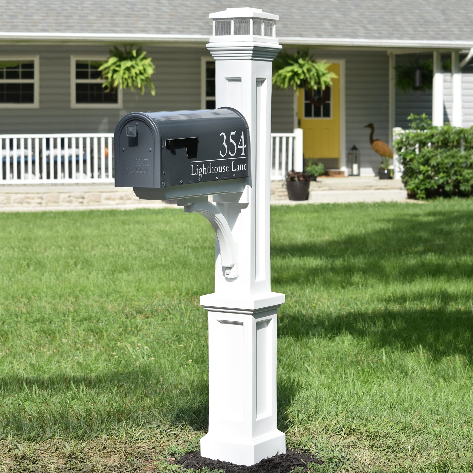 Newport Plus Mailbox Mailpost - White