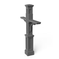 Newport Plus Double Mailbox Mailpost - Graphite Gray