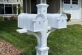 Newport Plus Double Mailbox Mailpost - White