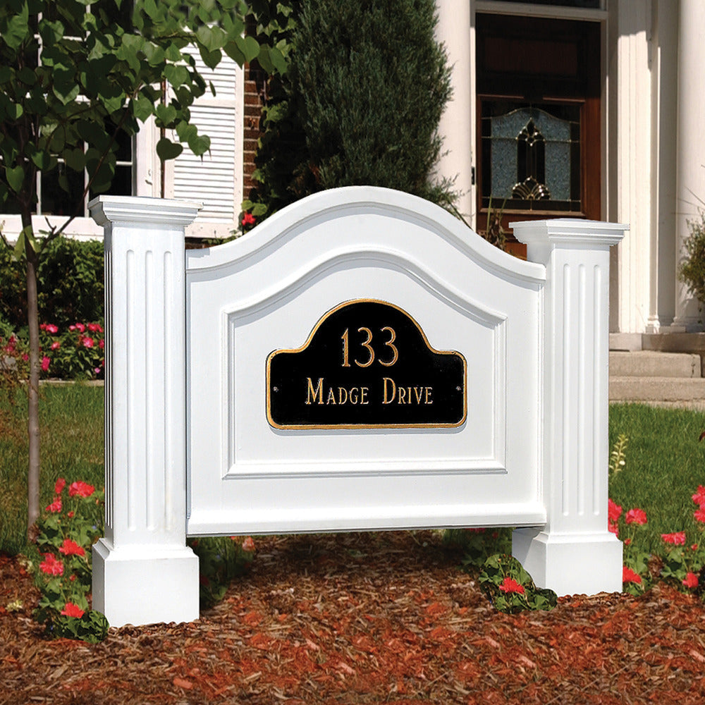 Nantucket Address Sign - White