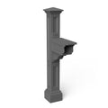 Charleston Plus Mailbox Post - Graphite Gray