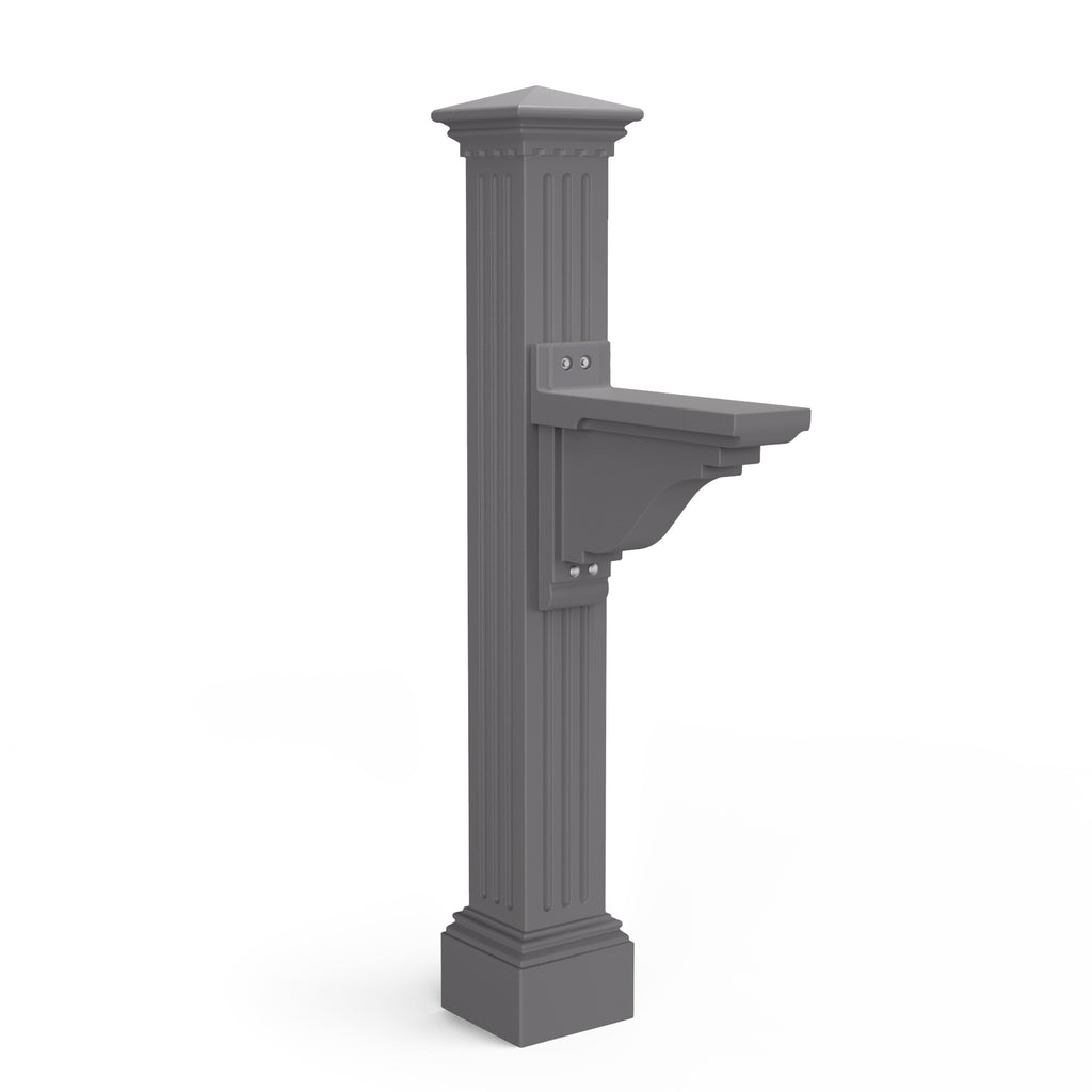 Manchester Single Arm Mail Post - Graphite Gray