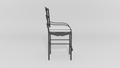 French Ladderback Counter Stool w/ Arms