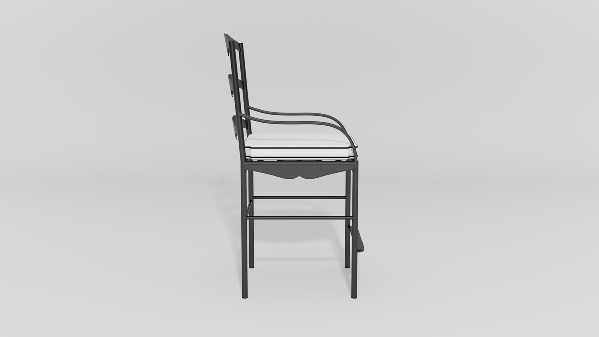 French Ladderback Counter Stool w/ Arms