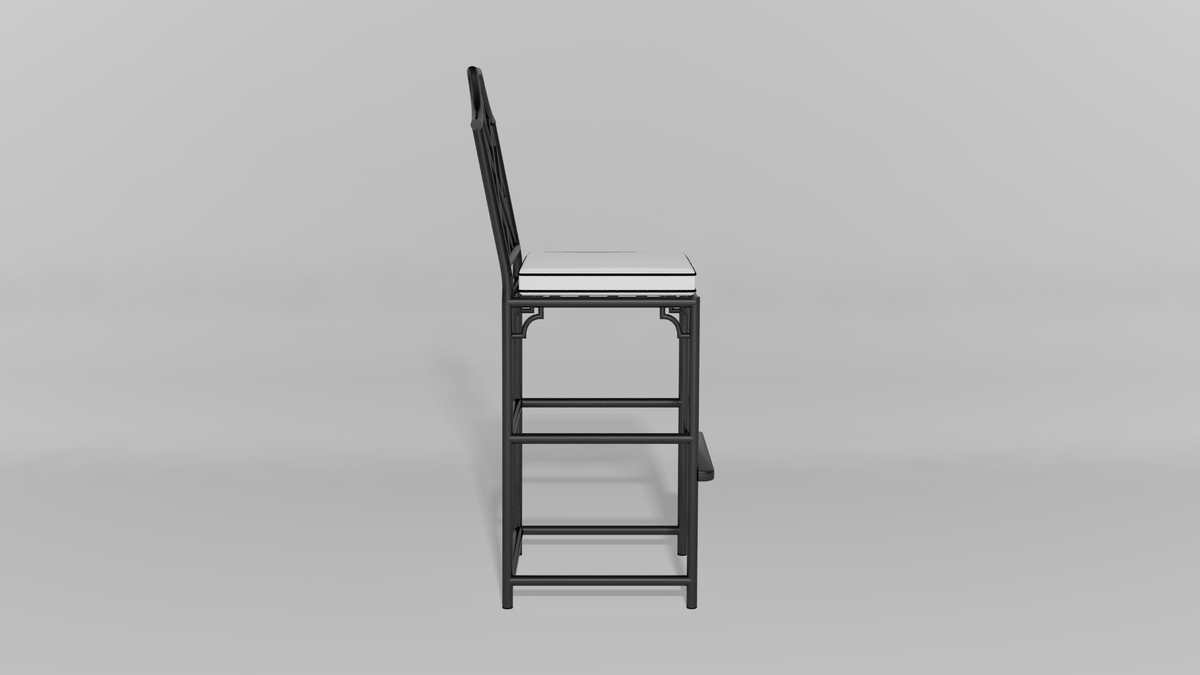 Chinese Chippendale Barstool