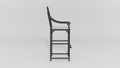 Chinese Chippendale Barstool with Arms