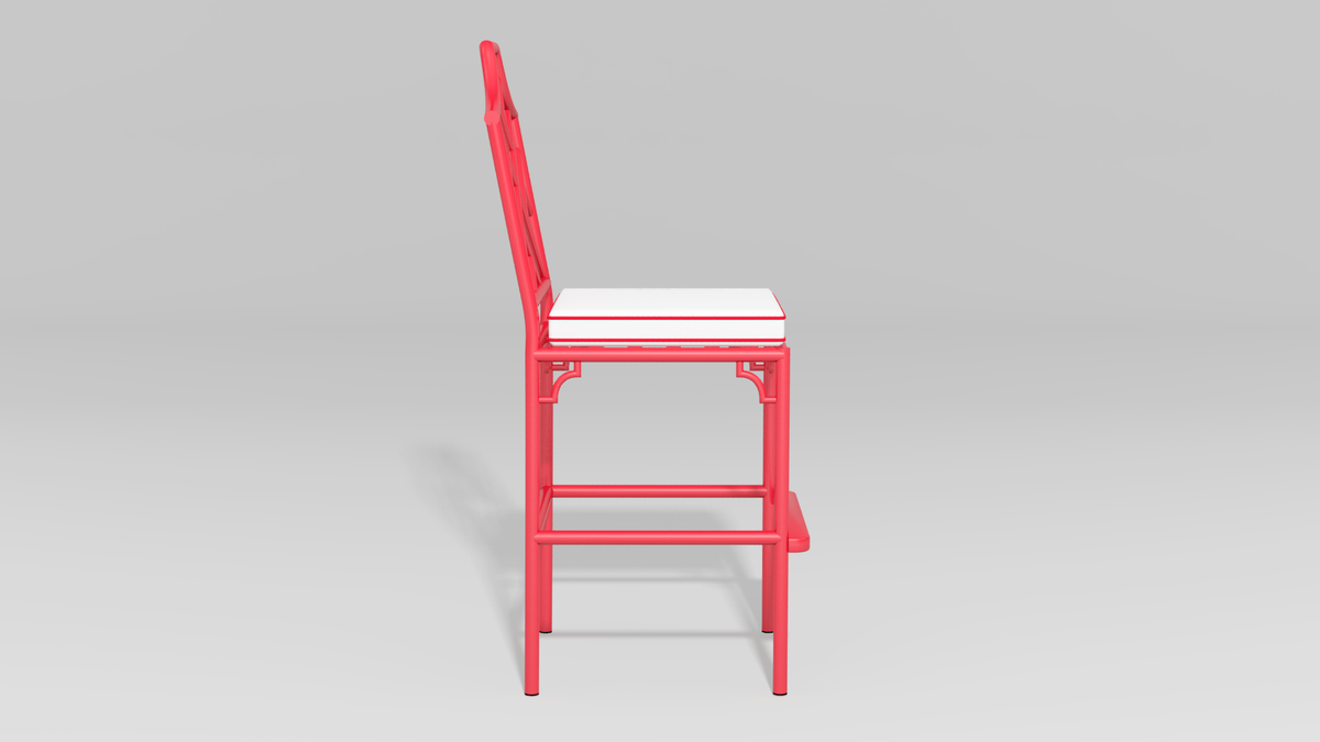 Chinese Chippendale Counter Stool