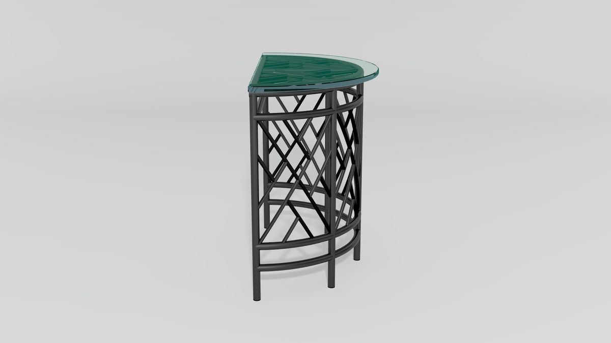 Chinese Chippendale Demilune Base