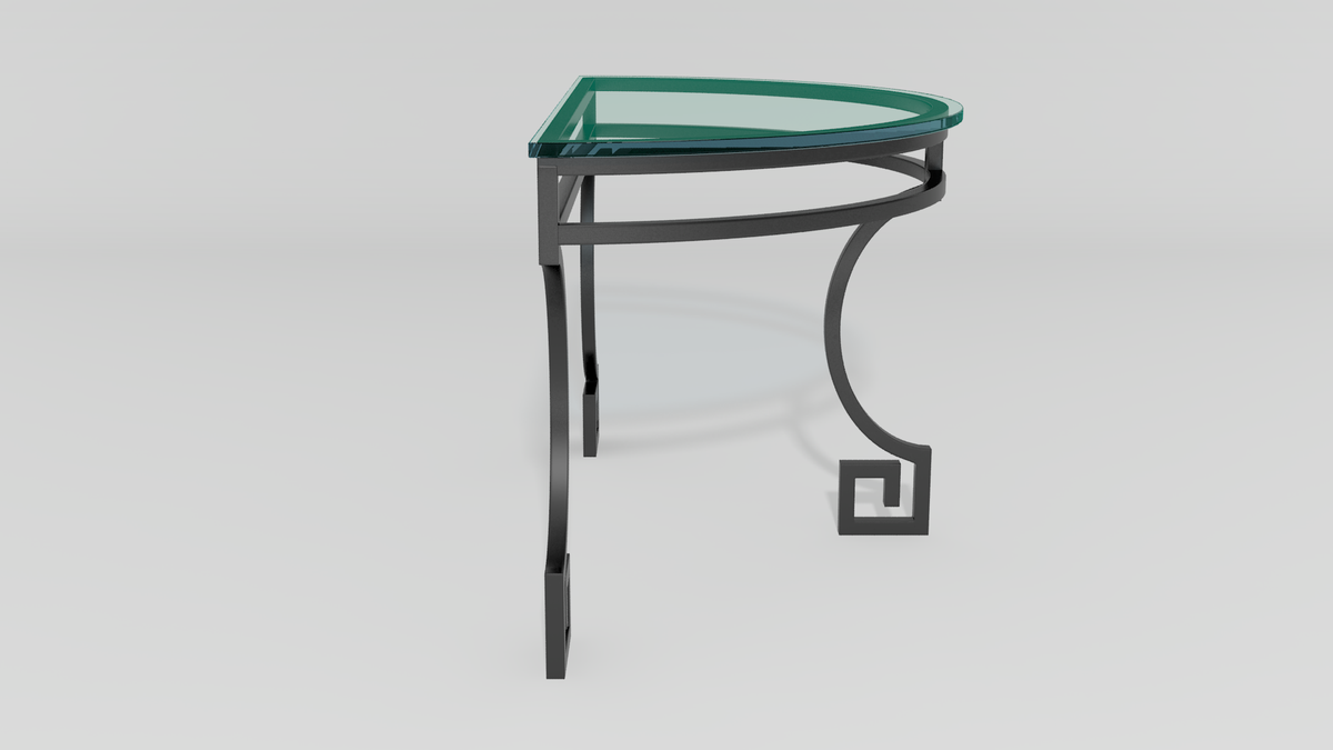 Greek Key Demilune Base
